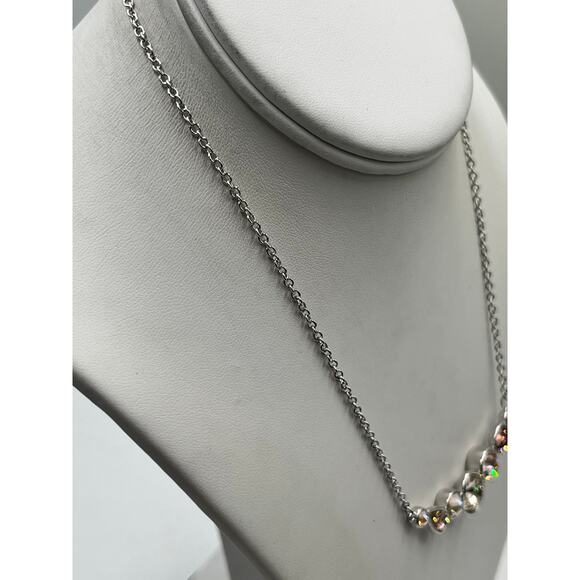 Touchstone Swarovski Crystal Retired Line in The Sand Pink Tan Necklace 1471N - Picture 6 of 9